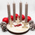 Adventsteller mit Deko und grauen Kerzen